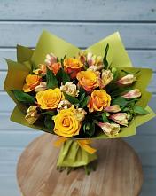 Букет цветов из:  Альстромерии и Розы в Дарьино
