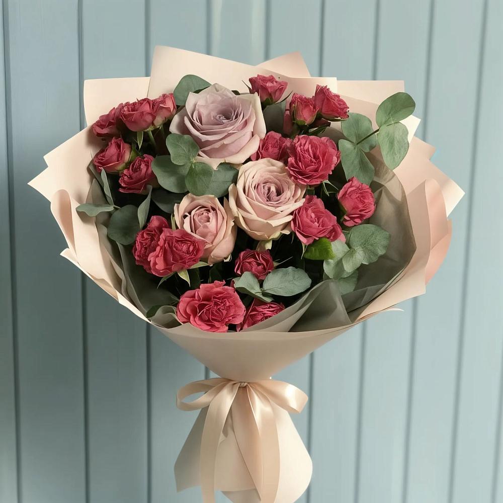 Букет цветов из: Гвоздики и Розы в Дарьино