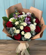 Букет цветов из:  Розы и Альстромерии в Дарьино