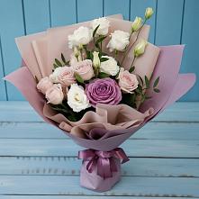 Букет цветов из:  Розы и Лизиантусы в Дарьино
