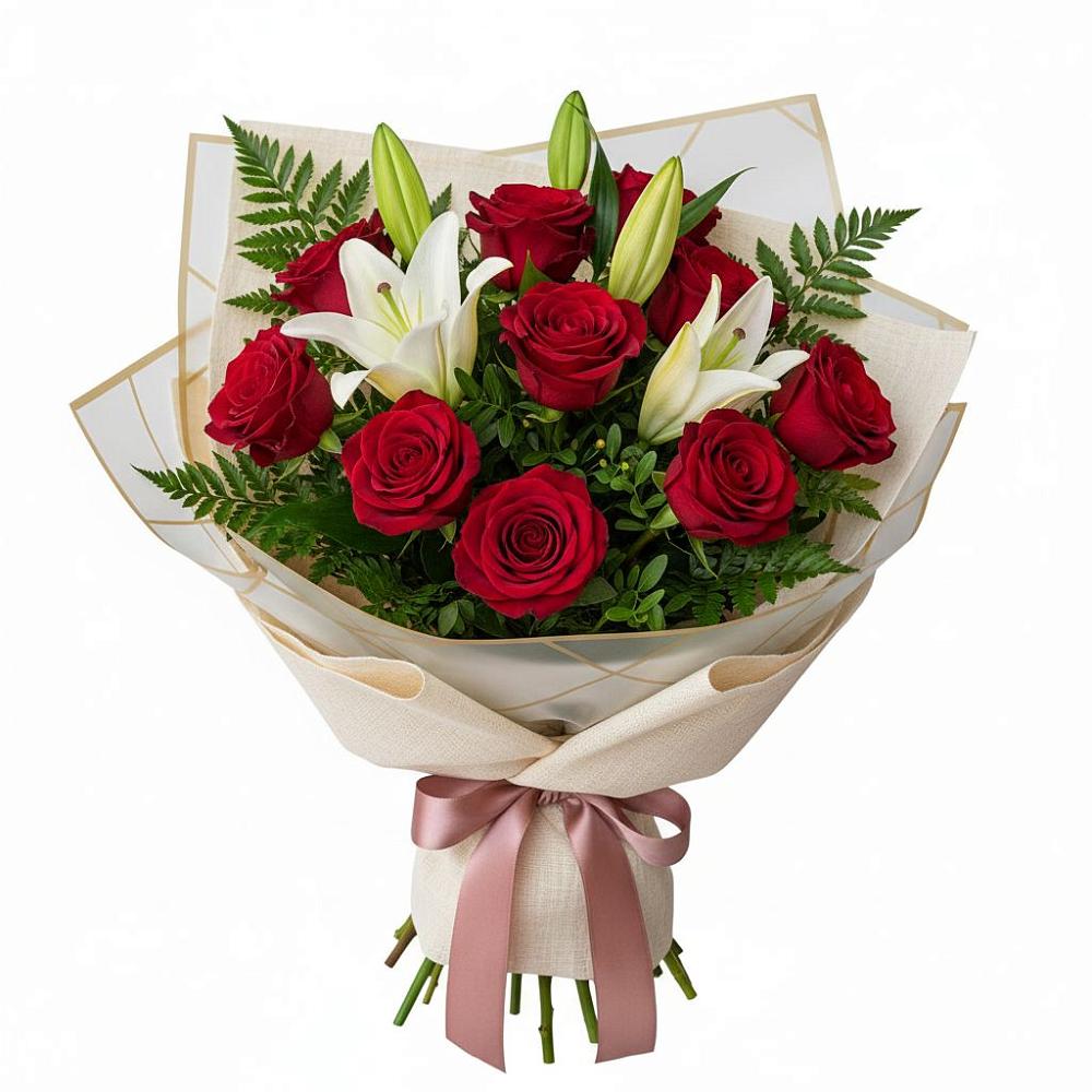 Букет цветов из: Лилии и Розы в Дарьино