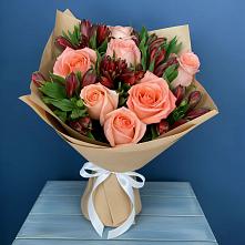 Букет цветов из:  Розы и Альстромерии в Дарьино