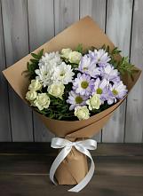 Букет цветов из:  Хризантемы и Розы в Дарьино