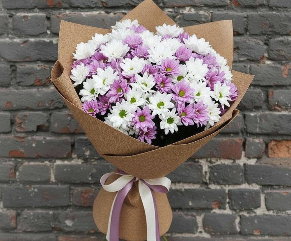 Букет цветов из: Хризантемы в Дарьино