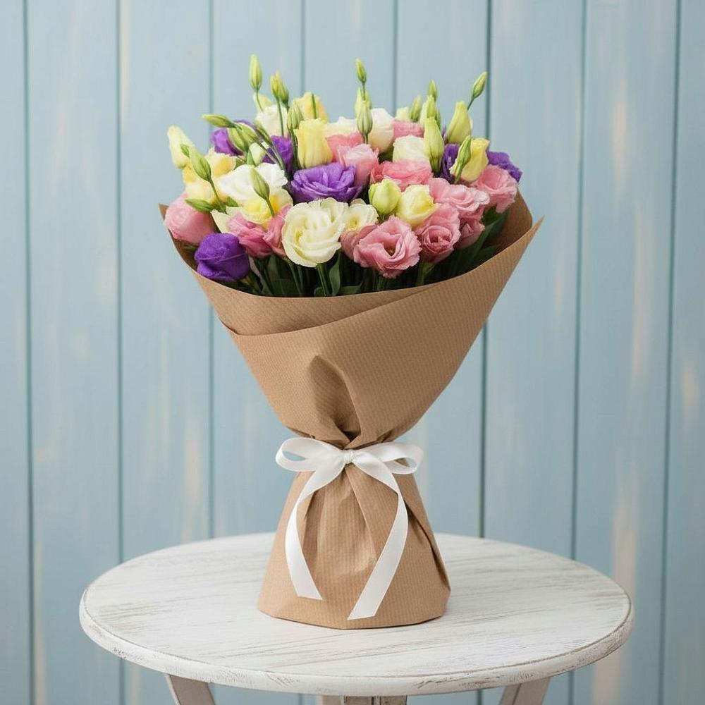 Букет цветов из: Лизиантусы в Дарьино