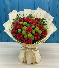 Букет цветов из:  Розы и Хризантемы в Дарьино