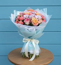 Букет цветов из:  Хризантемы и Розы в Дарьино