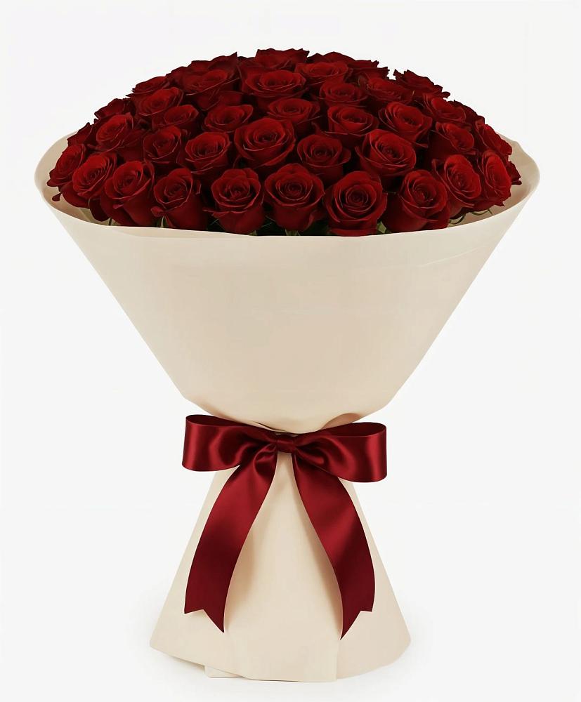 Букет 101 Бордовая роза Блэк Бакарра в Дарьино