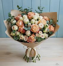 Букет цветов из:  Альстромерии и Розы в Дарьино